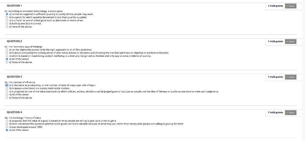  Please let me know if these answerws are right? QUESTION 1
