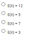 the continuous random variable X is given by: O E[g(X)] = E