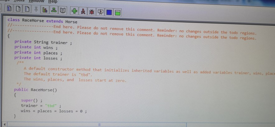 public class RaceHorseTester public static void main(String[] args) RaceHorse horse ; horse