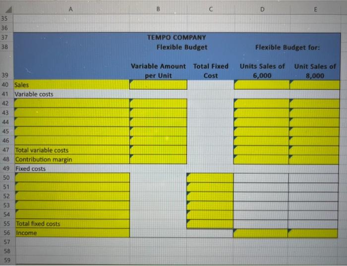 on sales of 7,000 units) follows. 18. Required: 19. 1. Compute total