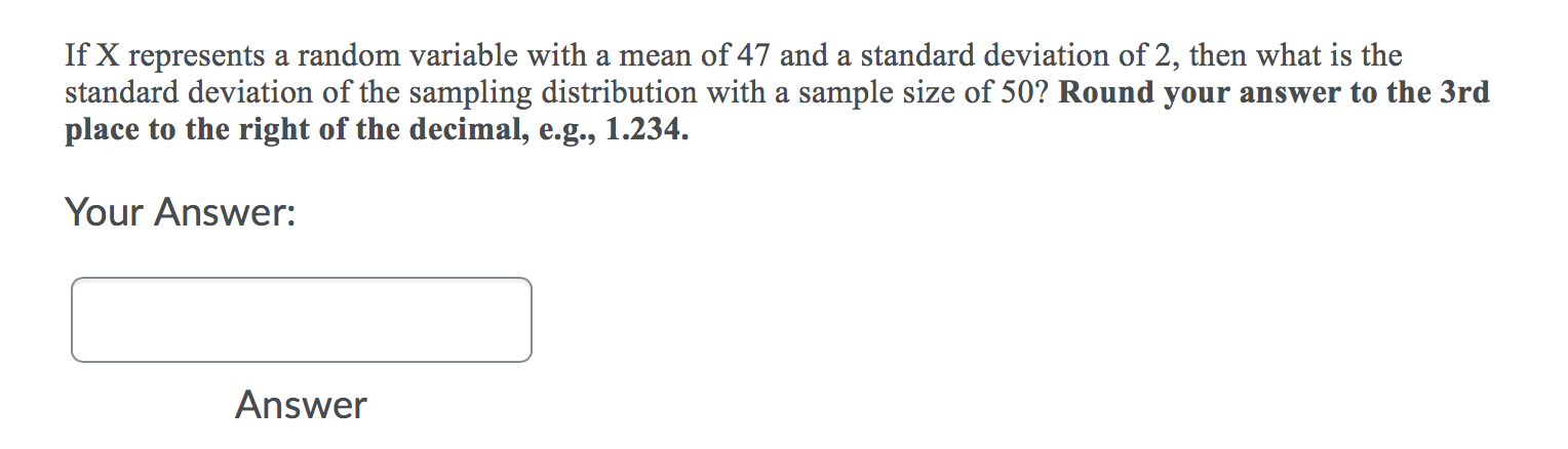 please help If X represents a random variable With a mean of