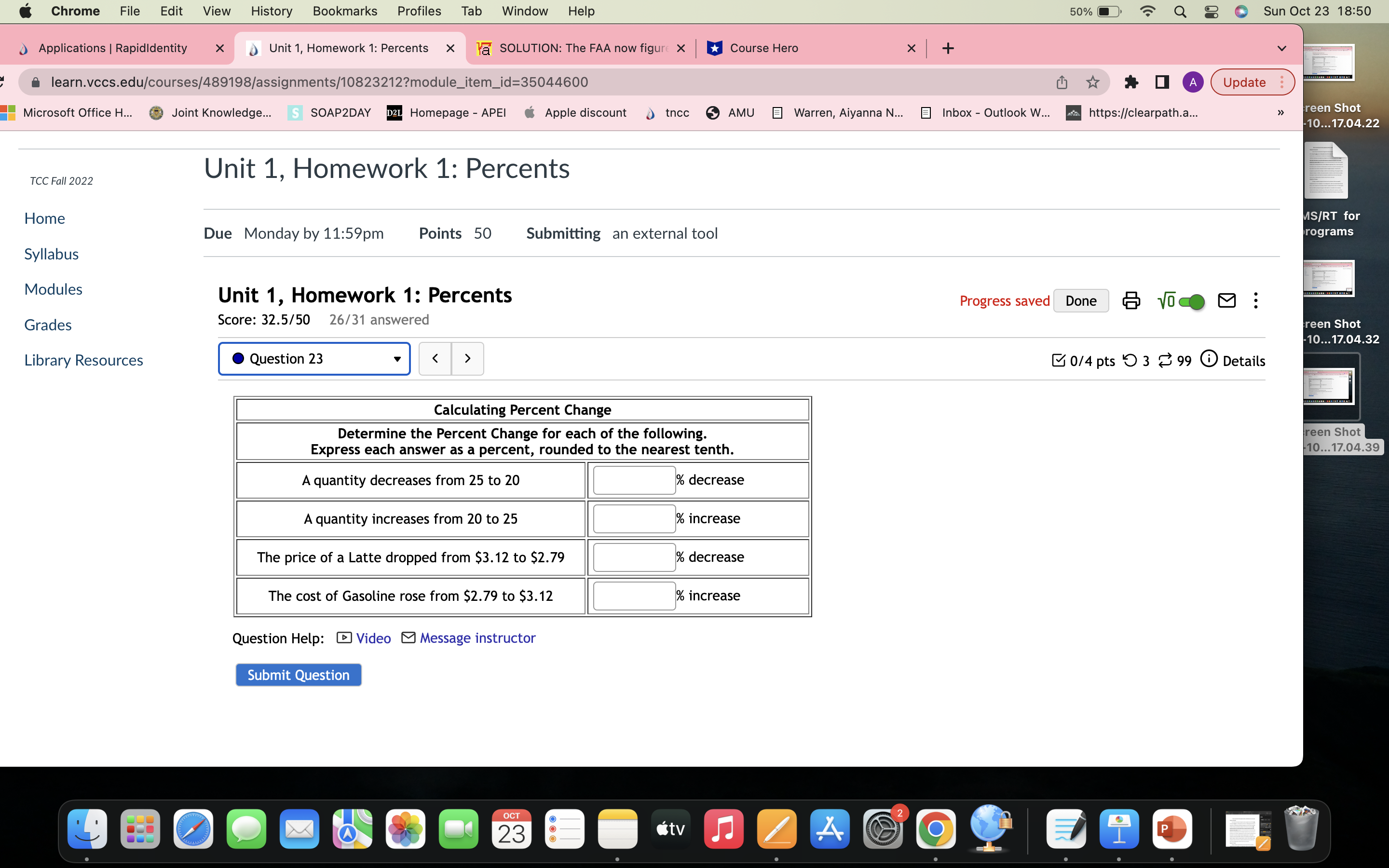Chrome File Edit View History Bookmarks Profiles Tab Window Help 50%