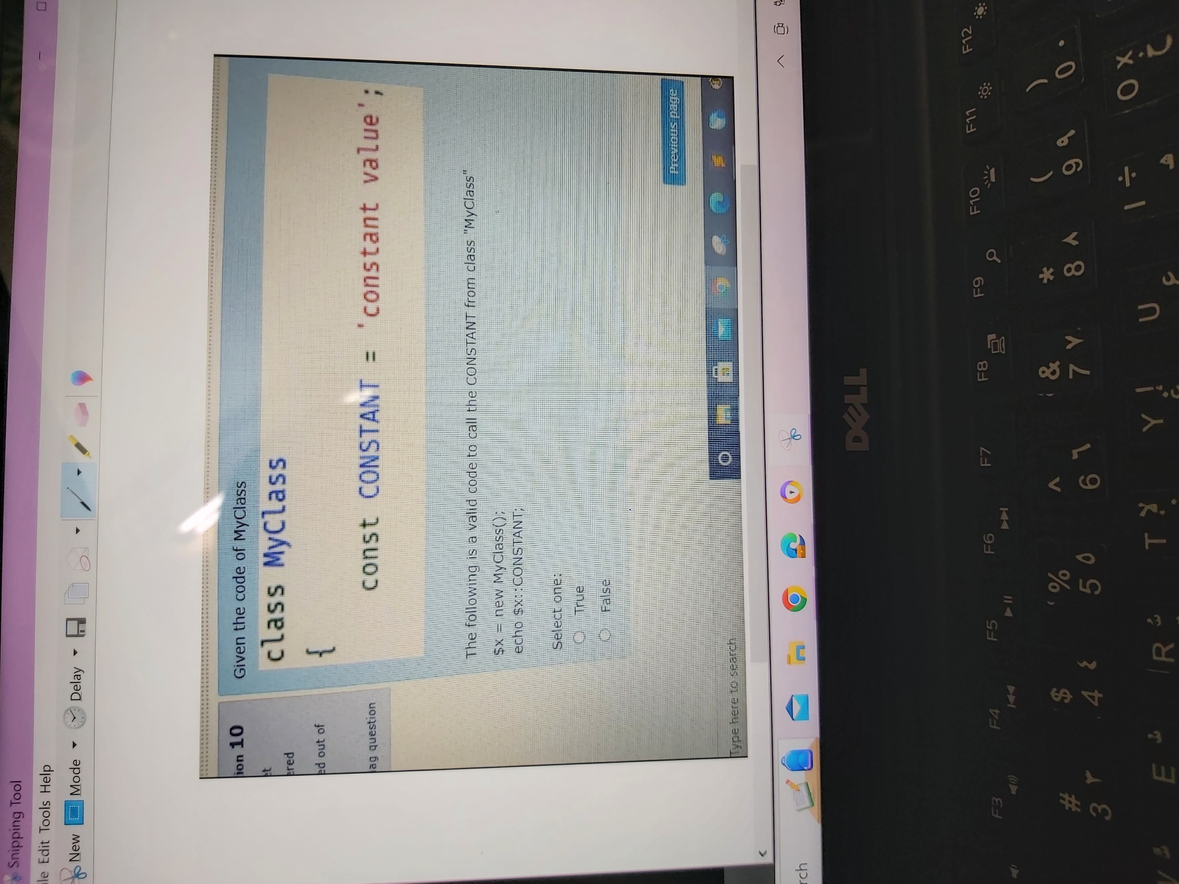  const CONSTANT =?' constant value ; The following is a valid