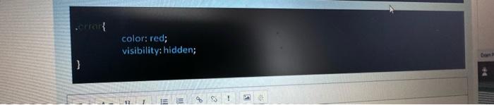 changed. The error text (span with clanse"error") is not visible when the