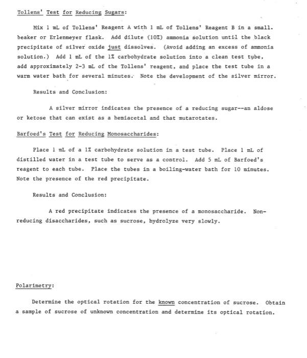 test - red ppt Observed rotation of sucrose solution - +37.9 degrees