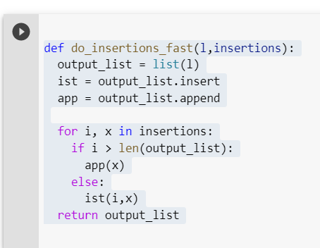 your time! specifying that x should be inserted at position i in