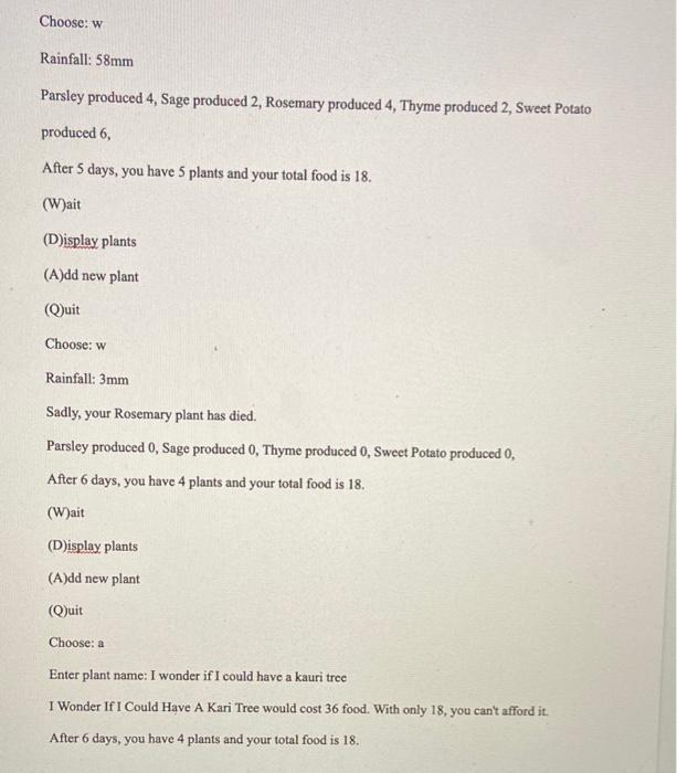 the plants generate, but if you don't get enough rain, a random