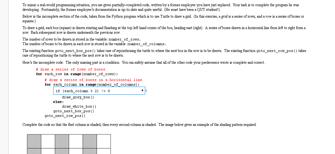 To mimic a real-world programming situation, you are given partially-completed code,