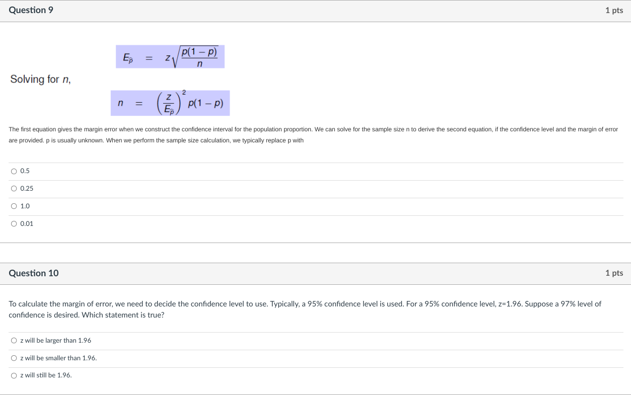 know the mean of the parent population O Because we often know