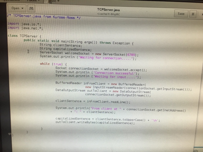 a server process. BACKGROUND Socket opens a "door" between the application process