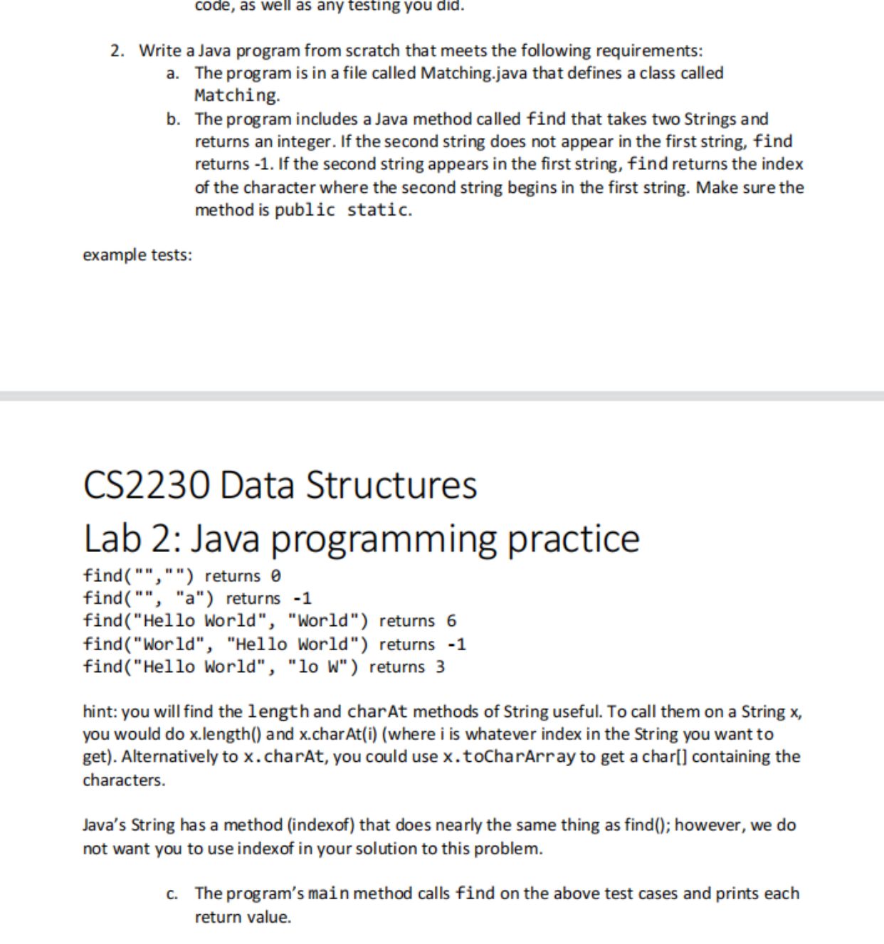  Write a Java program from scratch that meets the following requirements: