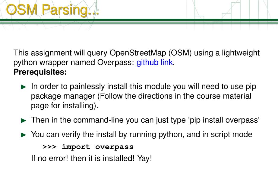 Need help on how to do this python coding assignment OSM Parsing.