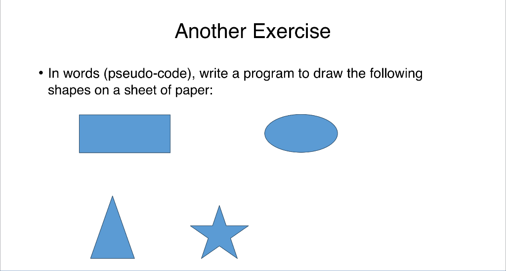 Write the code as instructions as if youre giving someone guidelines on
