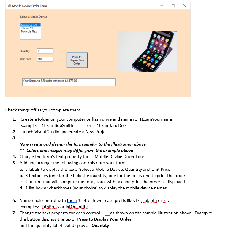  C# CODE IN VISUAL STUDIOS Select a Moble Device \begin{tabular}{l} Samsung