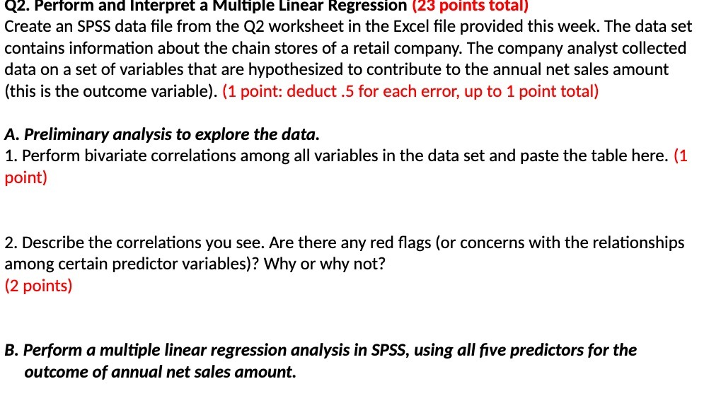  Q2. Perform and Interpret a Multiple Linear Regression (23 points total)