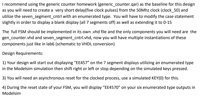 own FSM-Finite State Machine, we learned about state machines a couple weeks