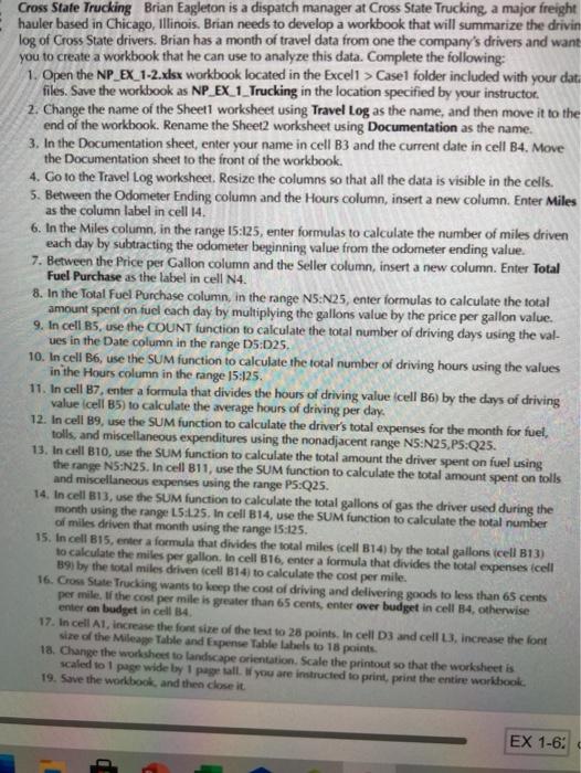  Cross State Trucking Brian Eagleton is a dispatch manager at Cross