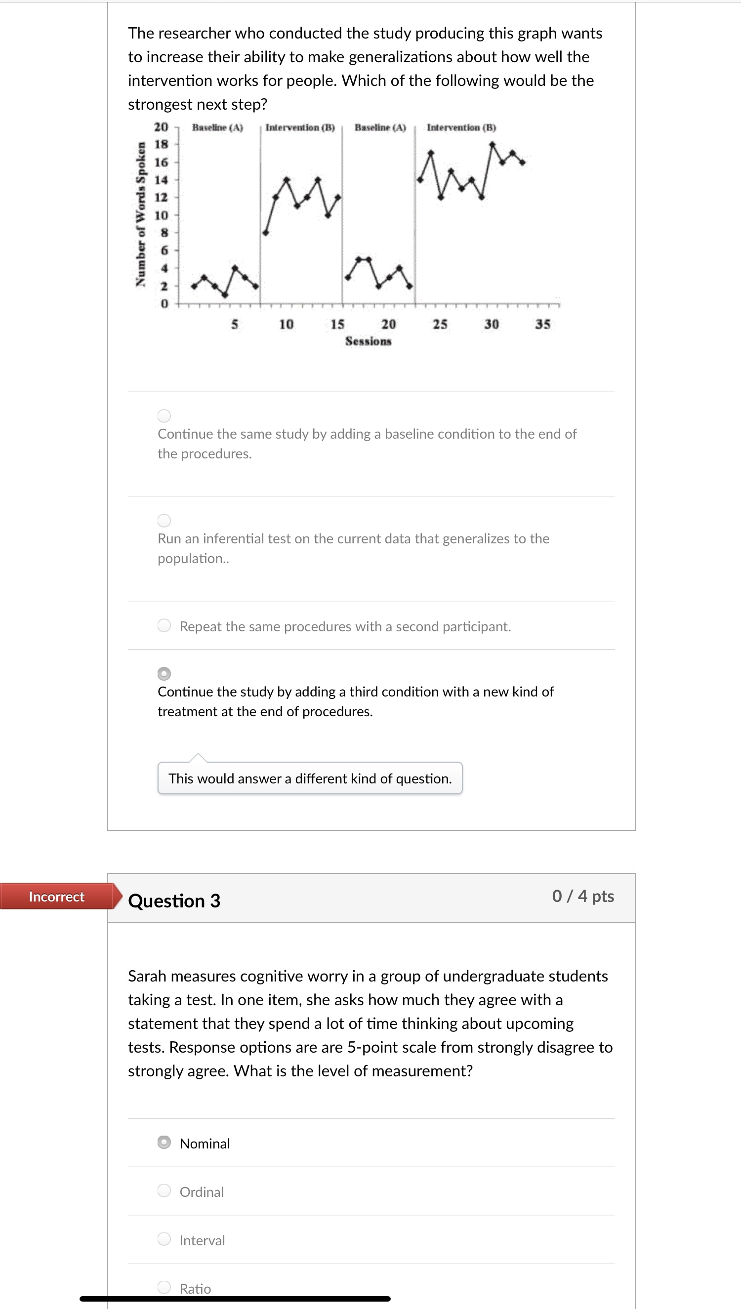 (B) Baseline (A) Intervention (B) 18 Number of Words Spoken NACOONE TTTTTT