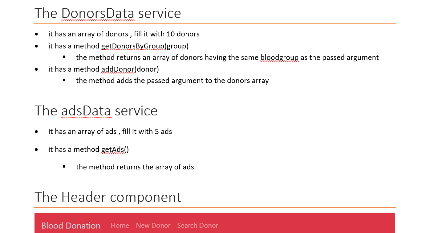 an array in the slideshow component script. This project covers two parts: