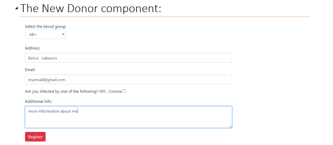 in Lebanon needs blood. It may be following an accident, during surgery