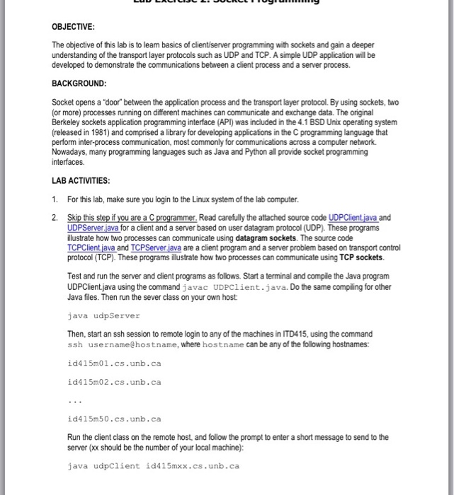 Java program (pls write whole program) Below is the TCP scoket