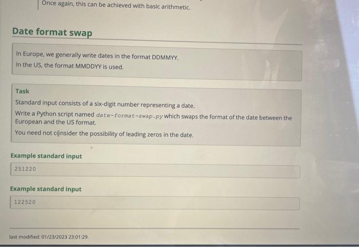 using basic arithmetic Once again, this can be achieved with basic arithmetic.