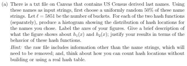 to the simple uniform hash- ing assumption analyzed in class, but is