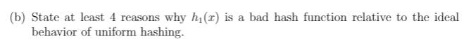a deterministic function. Designing good hash functions is hard, and a bad
