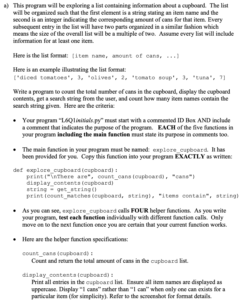 USE PYTHON please complete this question I'm having some difficulty with this