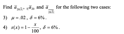 Please help with attached question: Find a 20.3 3 5 20 and