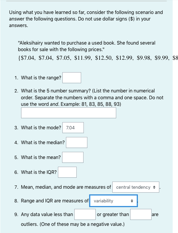  Using what you have learned so far, consider the following scenario