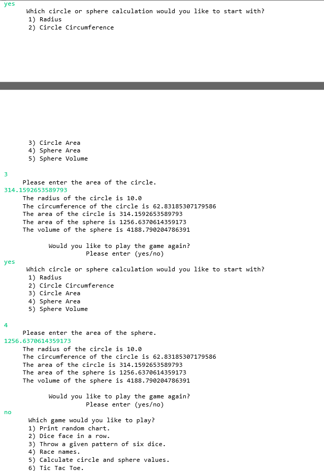 and spheres. You will be calculating radius, circumference, area of a circle,