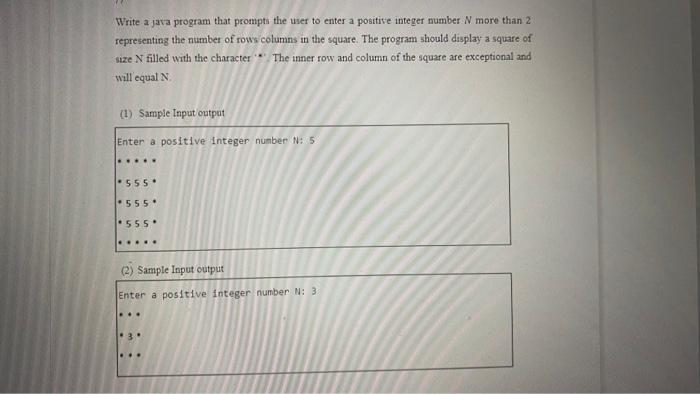 using nested loop Write a java program that prongts the user to