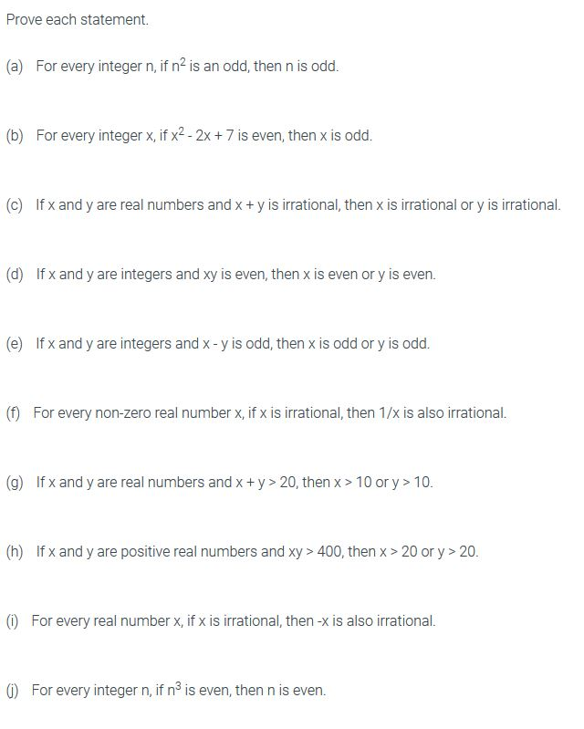  Prove each statement. (a) For every integer n, if n2 is