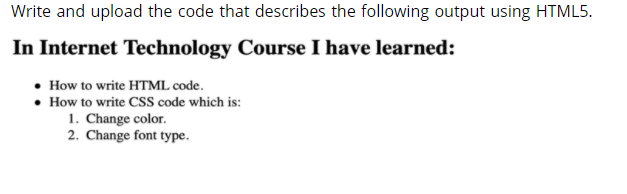  Write and upload the code that describes the following output using