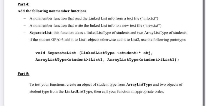 LINKEDLISTTYPE_H_INCLUDED //Definition of the node template struct nodeType { Type info; nodeType