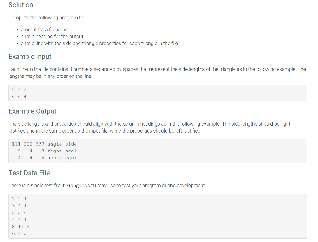 Help with this I Python would be great. Solution Complete the following