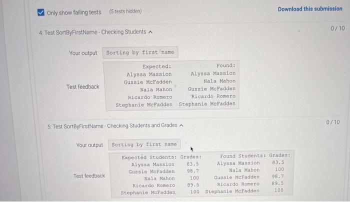 main.cpp for you to edit e functions which have /*Provide Implementation are