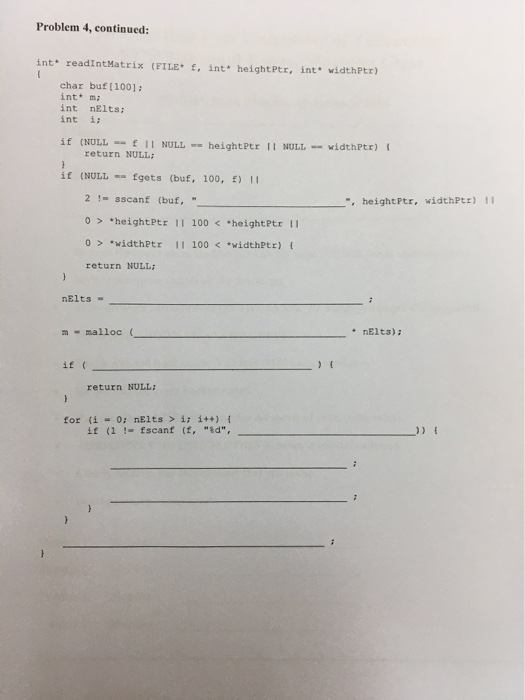The height and width of the matrix are stored on the first