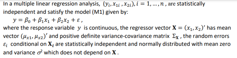 is suspected that the regressors may have an interaction to affect the