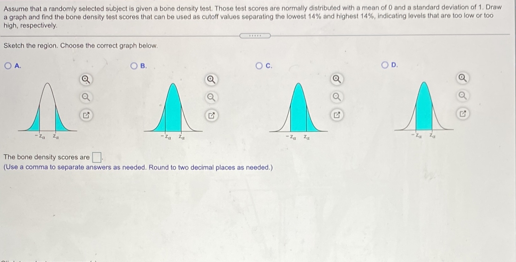 Assume that a randomly selected subject is given a bone density