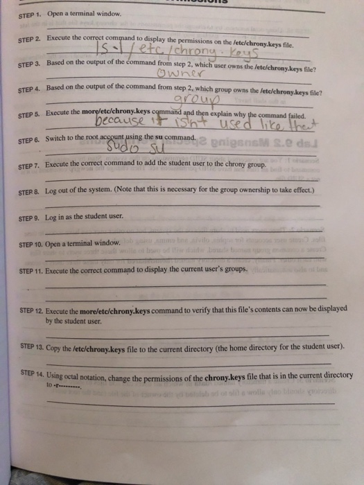  STEP 1. Open a terminal window. STEP 2 Execute the correct