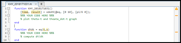 my MATLAM code as below. The 10-kg rigid rod positioned on a