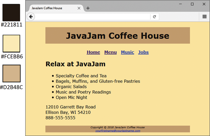  Create a new folder for this JavaJam case study. Create an