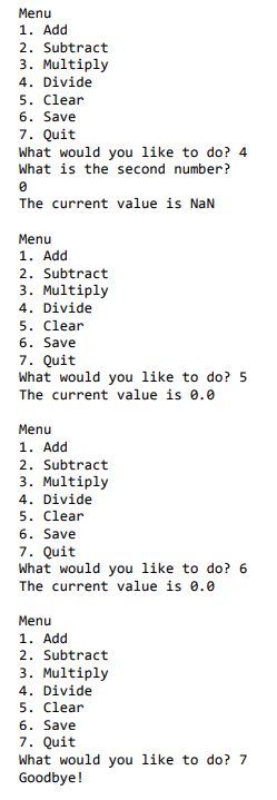 BOTTOM. This week we will write modify the memory calculator from 06.