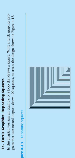  using python please 16. Turtle Graphics: Repeating Squares In this chapter,