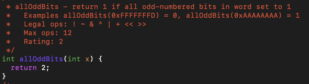  Please, complete each function skeleton using only straightline code for the