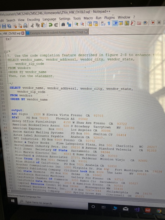  i want to copy a table from sql to notepad++, but