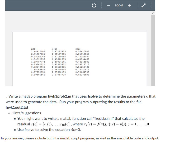y ] -fun2(x, c) s fun2 (x) evaluates the function f: R2R*2