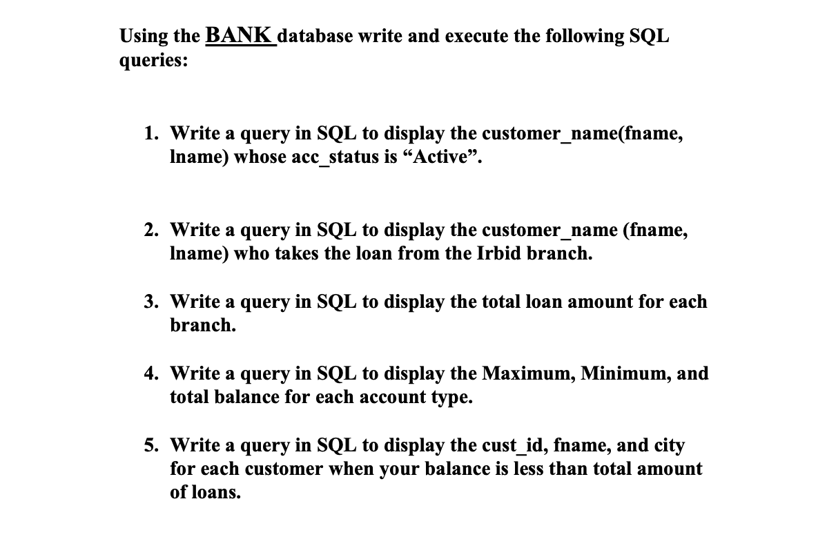 1. Write a query in SQL to display the customer_name(fname, Iname) whose